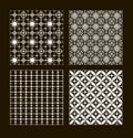 Lace Vector seamless Pattern. White Patterns Set Clip Art. Royalty Free Stock Photo